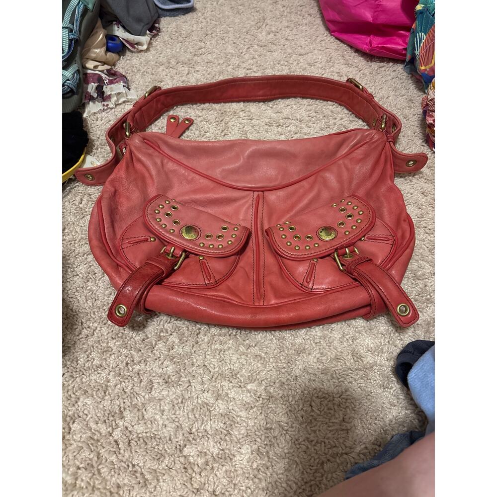 Marc Jacob’s ombré pink rose  hobo satchel studs please read description moto